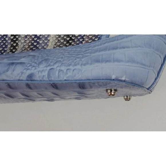 BRAHMIN Mini Asher Purse Periwinkle Monroe Leather Crossbody - Picture 8 of 16